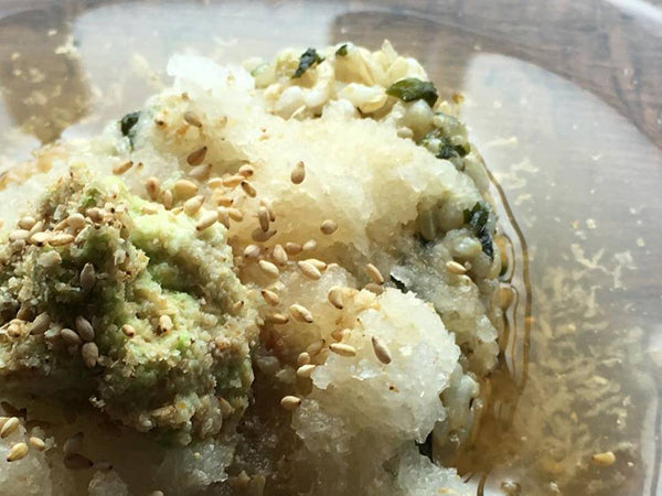 玄米おむすび 冷製おろしゴマわさび